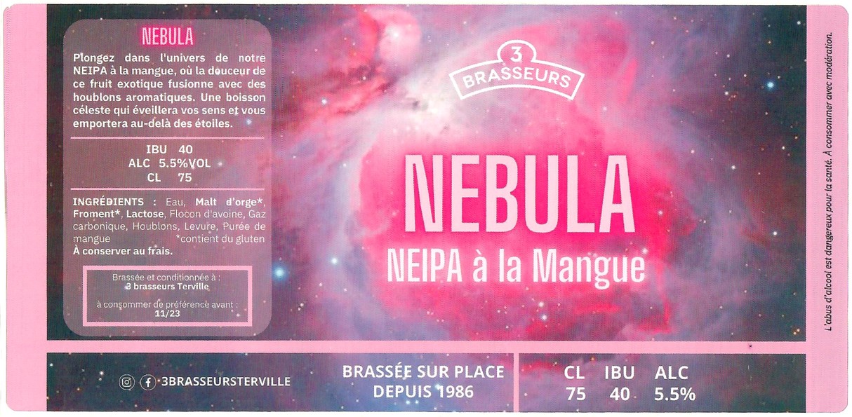 Etiquette BRASSERIE 3 BRASSEURS TERVILLE 03