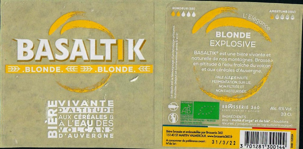 Etiquette BRASSERIE 360 19