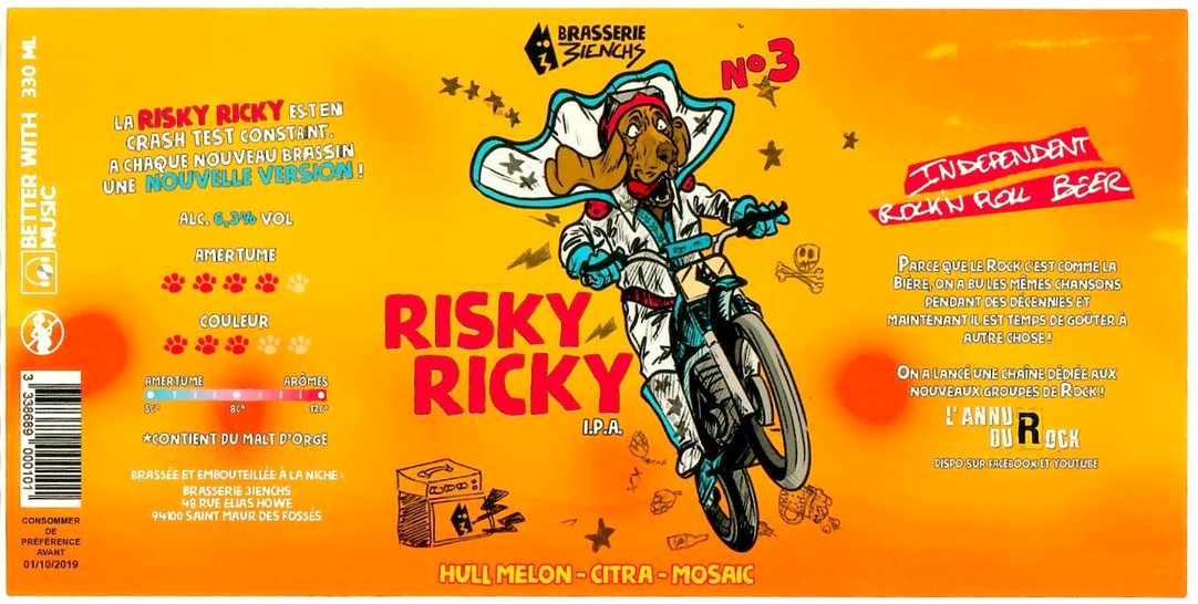 Etiquette BRASSERIE 3IENCHS 10