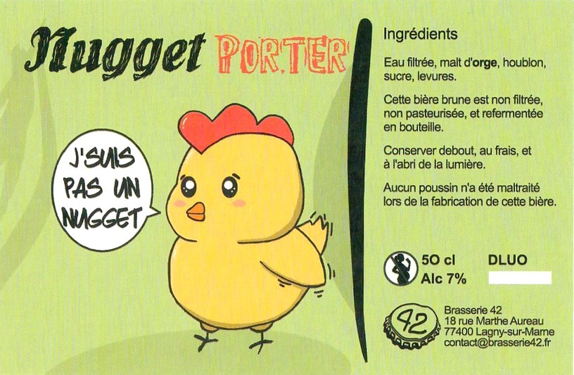 Etiquette BRASSERIE 42 01