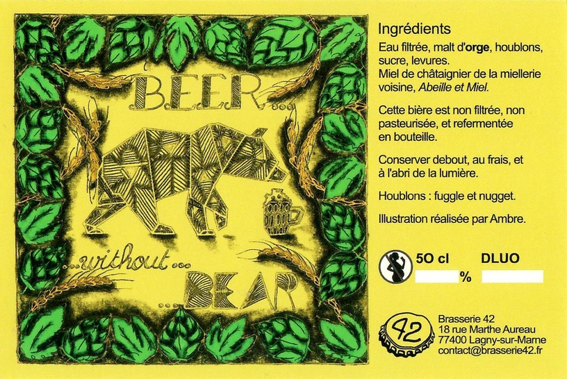 Etiquette BRASSERIE 42 14