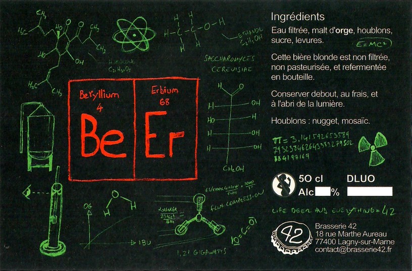 Etiquette BRASSERIE 42 15