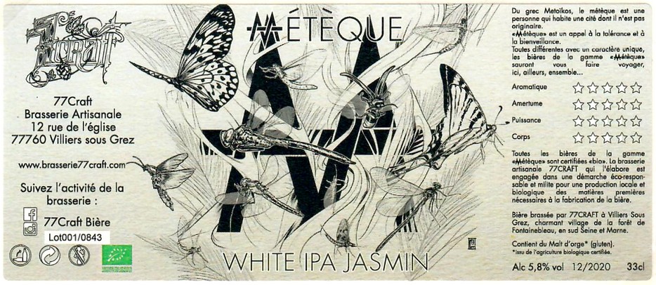 Etiquette BRASSERIE 77 CRAFT 08