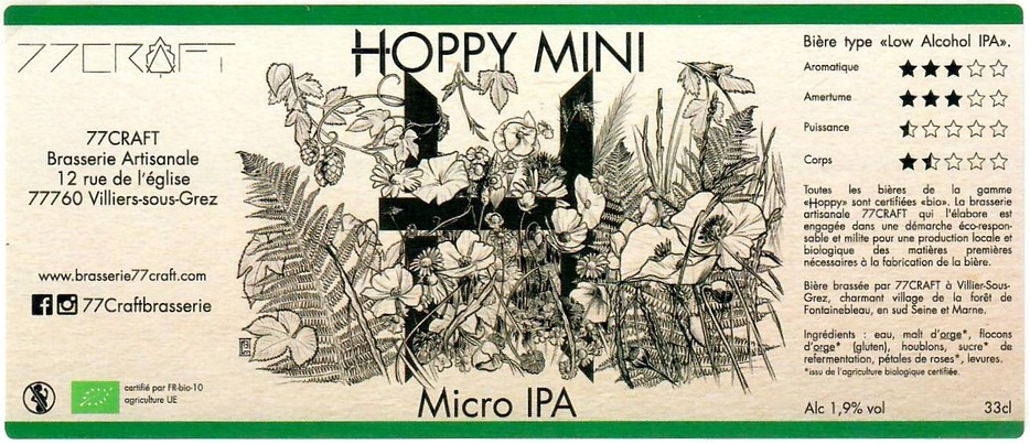 Etiquette BRASSERIE 77 CRAFT 12