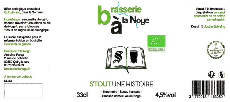 Etiquette BRASSERIE A LA NOYE 01