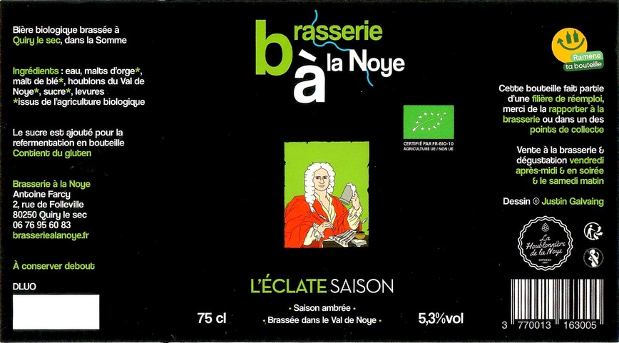 Etiquette BRASSERIE A LA NOYE 04