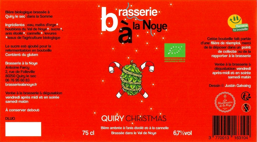 Etiquette BRASSERIE A LA NOYE 07