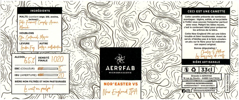 Etiquette BRASSERIE AEROFAB 01