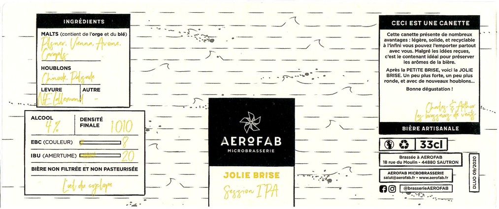 Etiquette BRASSERIE AEROFAB 04