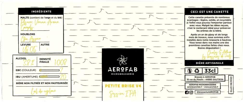 Etiquette BRASSERIE AEROFAB 07