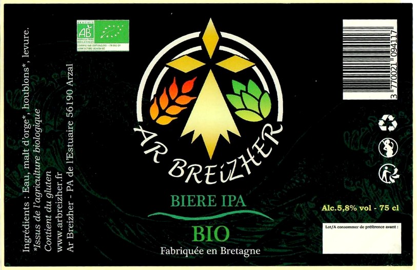 Etiquette BRASSERIE AR BREIZHER 07