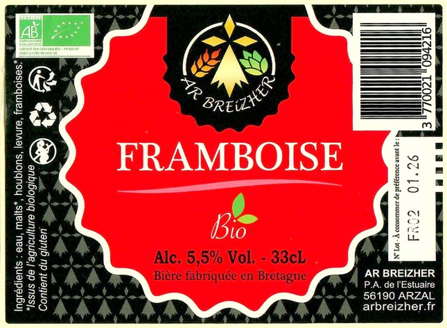 Etiquette BRASSERIE AR BREIZHER 08