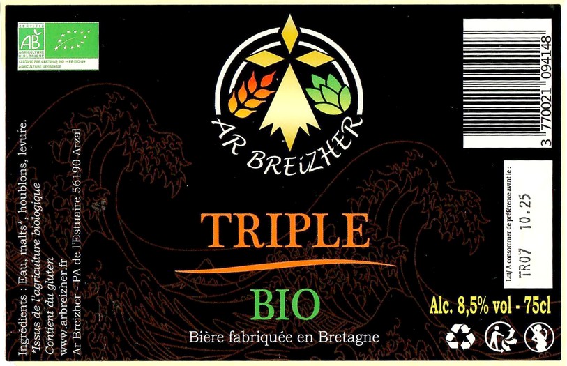 Etiquette BRASSERIE AR BREIZHER 10
