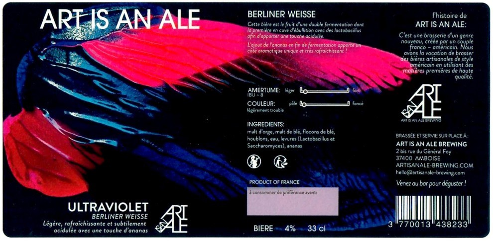 etiquette BRASSERIE ART IS AN ALE 06