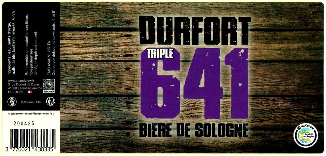 Etiquette BRASSERIE ART&BREW 18