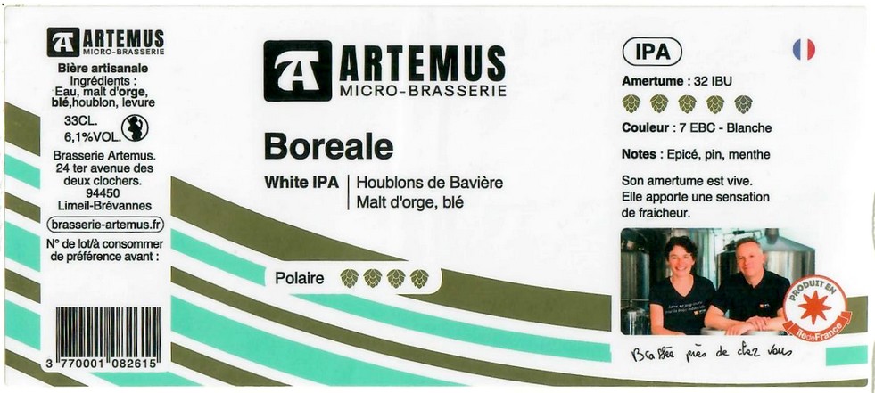 Etiquette BRASSERIE ARTEMUS 02