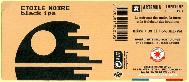 Etiquette BRASSERIE ARTEMUS 09