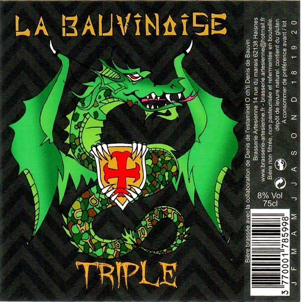 etiquette BRASSERIE ARTESIENNE 142