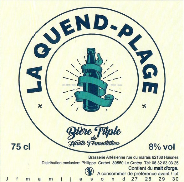 Etiquette BRASSERIE ARTESIENNE 223