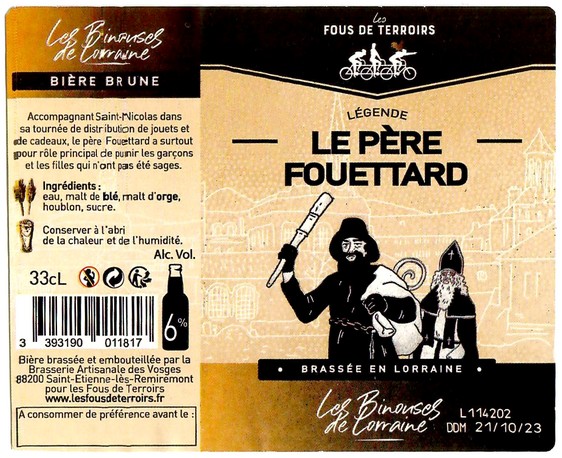 Etiquette BRASSERIE ARTISANALE DES VOSGES 54