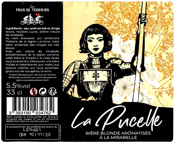 Etiquette BRASSERIE ARTISANALE DES VOSGES 55