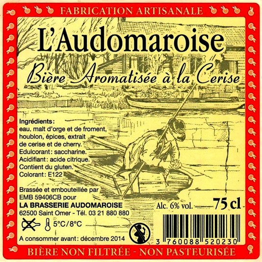 etiquette BRASSERIE AUDOMAROISE 25