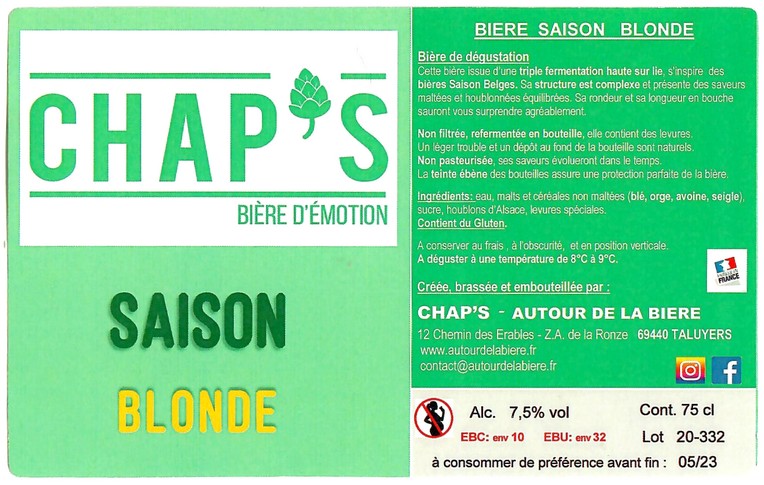 Etiquette BRASSERIE AUTOUR DE LA BIERE 12