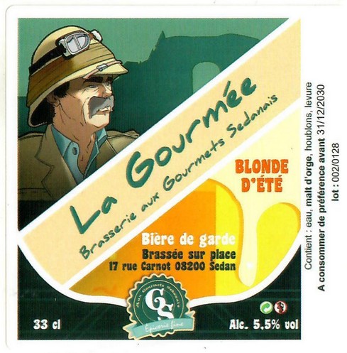 Etiquette BRASSERIE AUX GOURMETS SEDANAIS 09