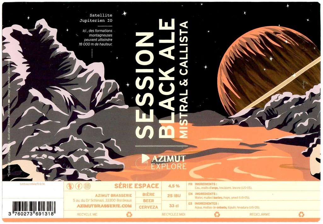 Etiquette BRASSERIE AZIMUT 35