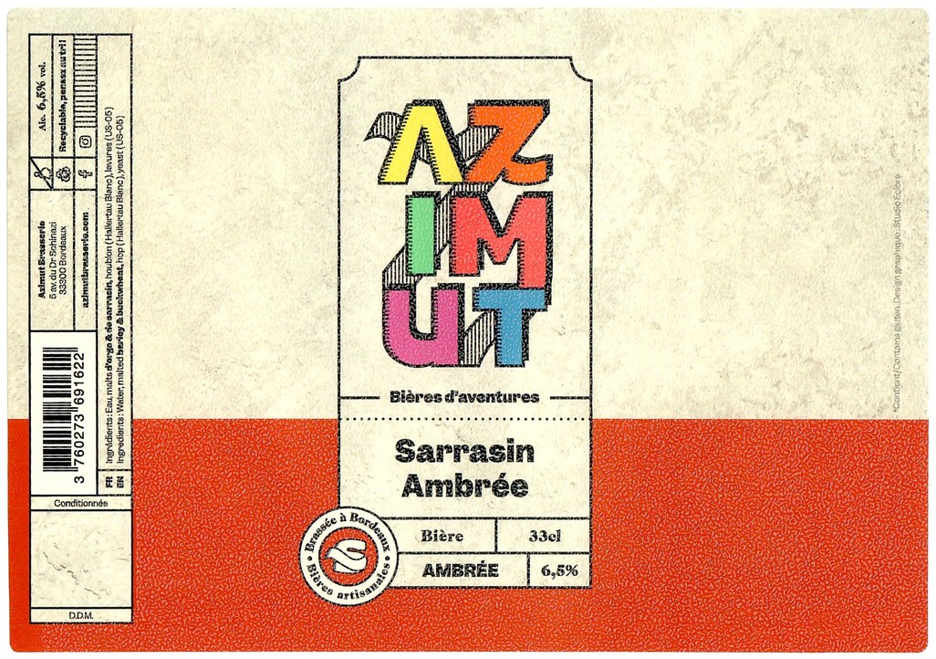 Etiquette BRASSERIE AZIMUT 38