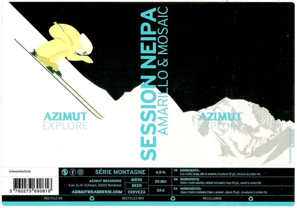 Etiquette BRASSERIE AZIMUT 45