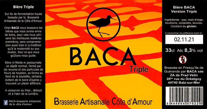 Etiquette BRASSERIE BACA 36