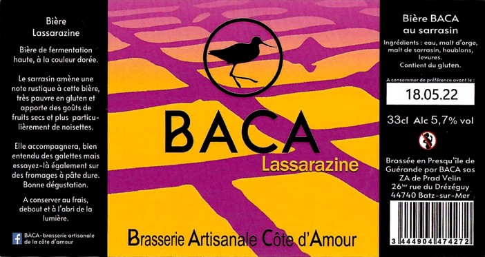 Etiquette BRASSERIE BACA 37