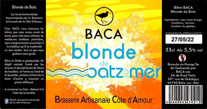 Etiquette BRASSERIE BACA 51
