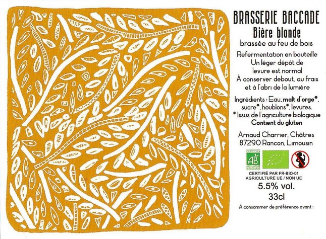 Etiquette BRASSERIE BACCADE 07