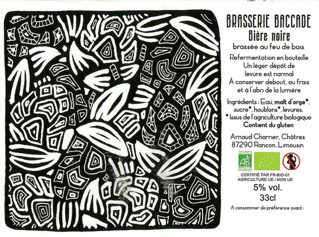 Etiquette BRASSERIE BACCADE 10