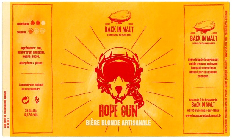 Etiquette BRASSERIE BACK IN MALT 12