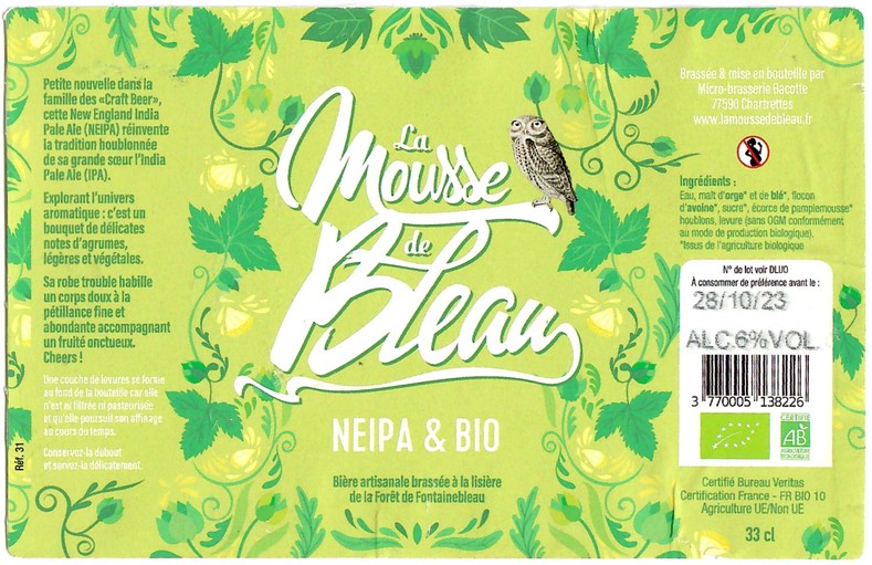 Etiquette BRASSERIE BACOTTE 21