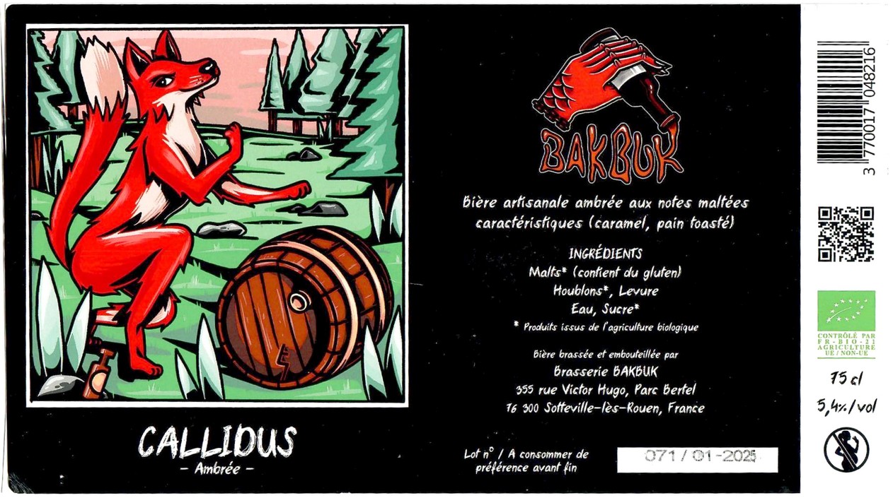 Etiquette BRASSERIE BAKBUK 01