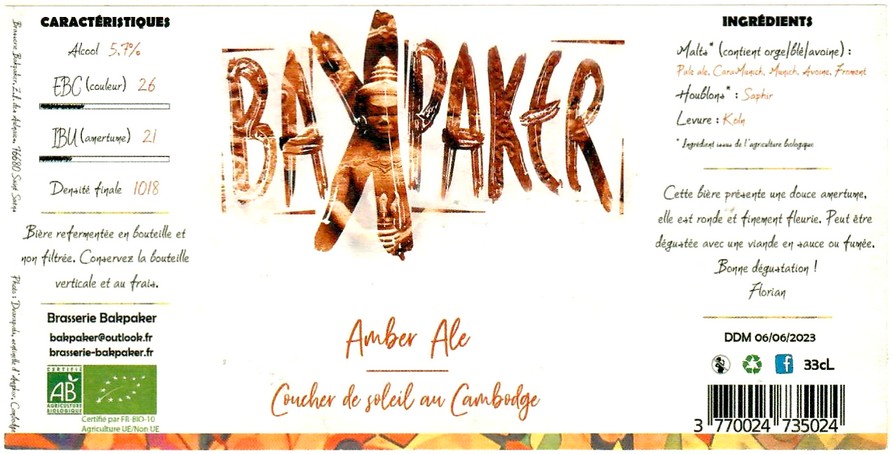 Etiquette BRASSERIE BAKPAKER 01