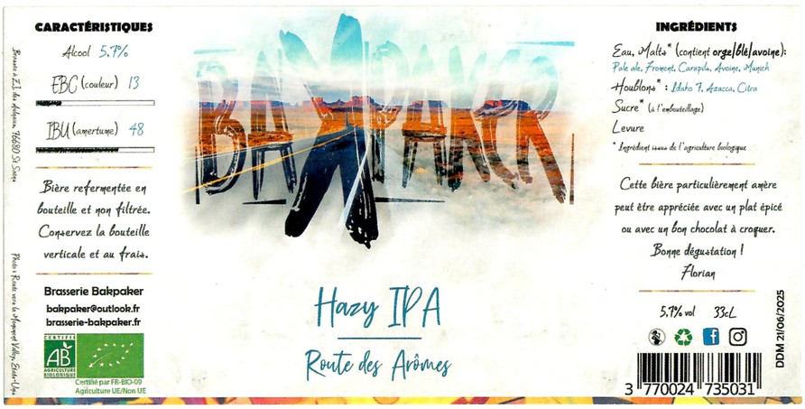 Etiquette BRASSERIE BAKPAKER 04