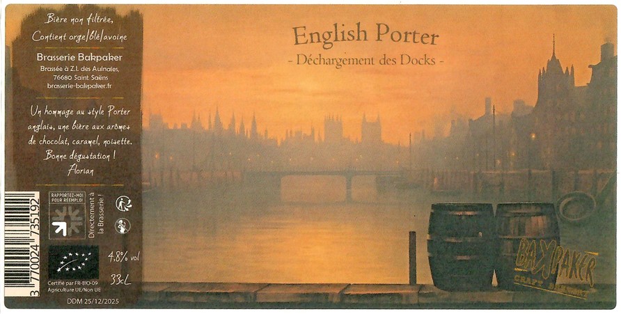 Etiquette BRASSERIE BAKPAKER 09