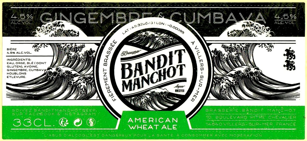 Etiquette BRASSERIE BANDIT MANCHOT 01