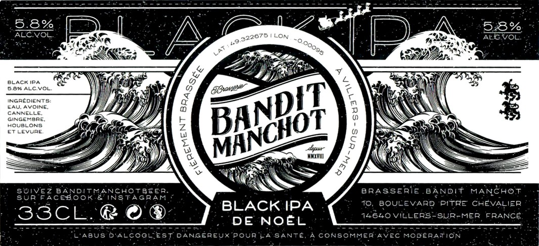 Etiquette BRASSERIE BANDIT MANCHOT 02