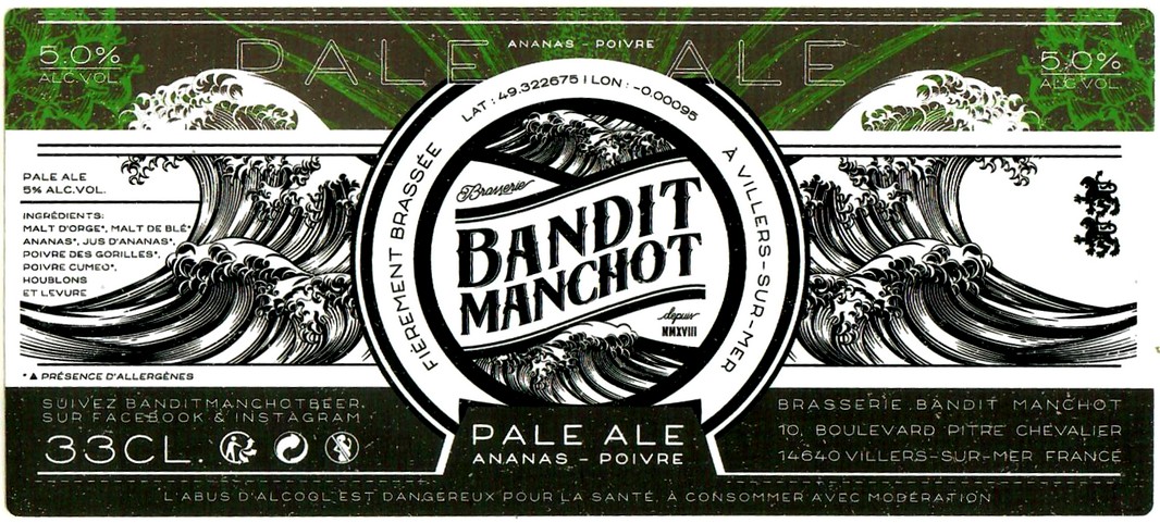 Etiquette BRASSERIE BANDIT MANCHOT 03