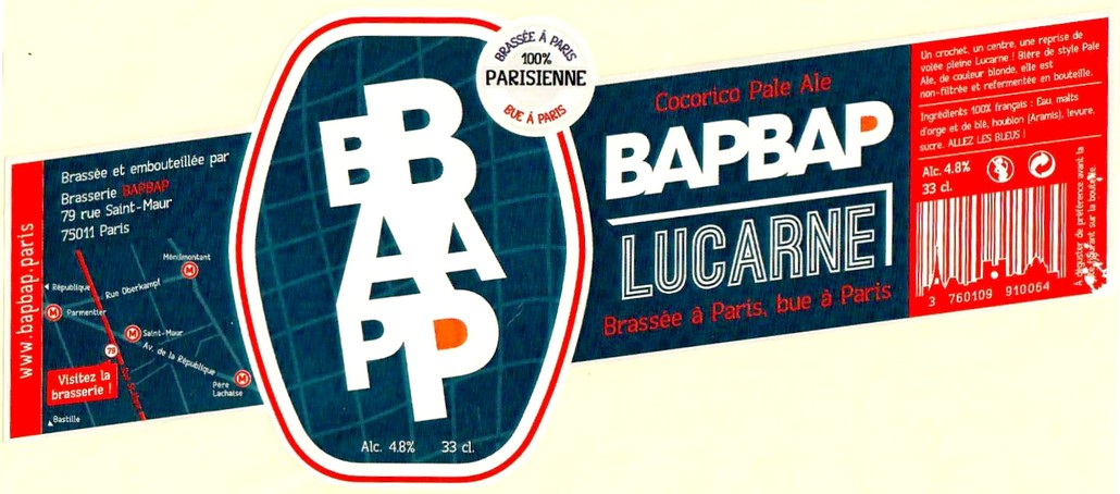 Etiquette BRASSERIE BAPBAP 15