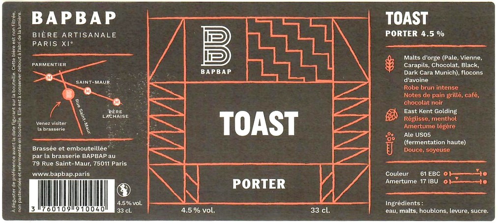 Etiquette BRASSERIE BAPBAP 21