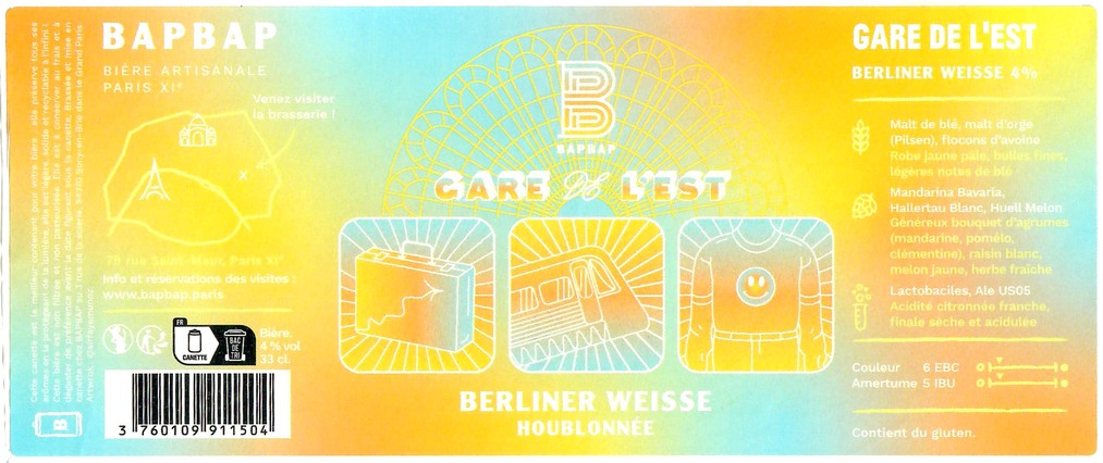 Etiquette BRASSERIE BAPBAP 23