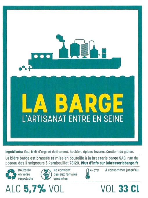 Etiquette BRASSERIE BARGE 01
