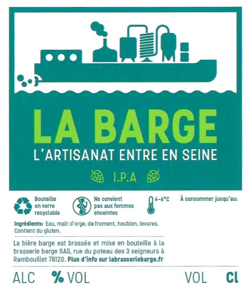 Etiquette BRASSERIE BARGE 05